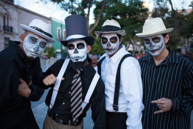 Aguascalientes, Meksika - nov 02: bilinmeyen bir karnaval t üzerinde mans