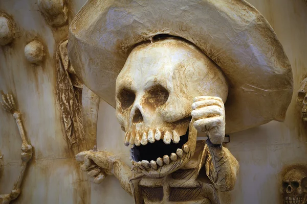 Csontvázak a kötelező attribútumát a halottak napja hagyományos — Stock Fotó