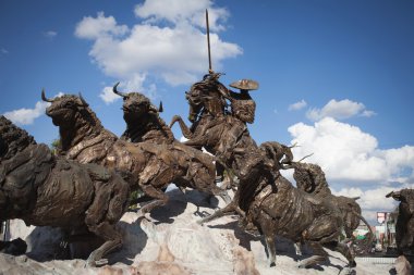 Aguascalientes, Meksika - nov 02: Antik şehir heykel bir