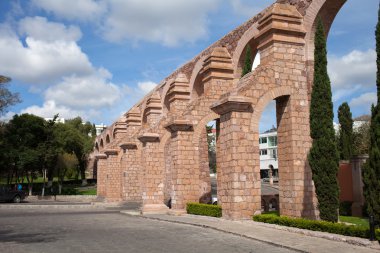 Old aqueduct of colonial city Zacatecas, Mexico clipart