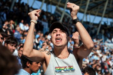 BUENOS AIRES, ARGENTINA - MAR 10: Argentina classics FC Ricing v clipart