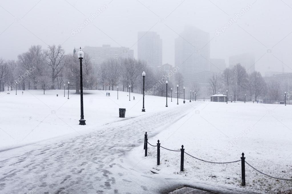 Snowfall in Boston