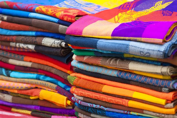 Colored fabrics, Mexico — Stock Photo, Image