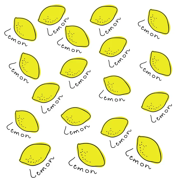 Vektorhintergrund aus Zitronen — Stockvektor
