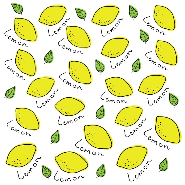 Fond vectoriel composé de citrons — Image vectorielle