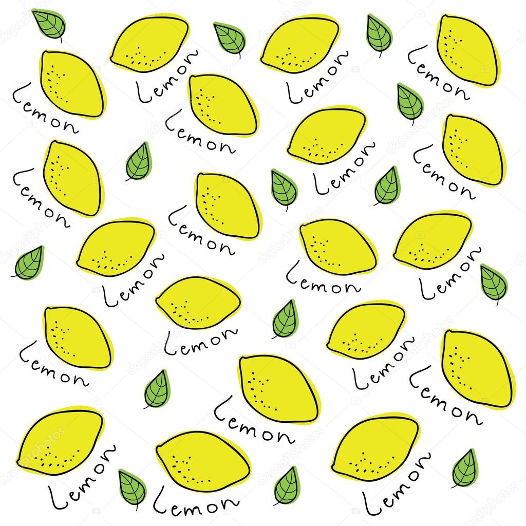 Vector background made of lemons