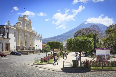 Colonial buildings in Antigua, Guatemala clipart