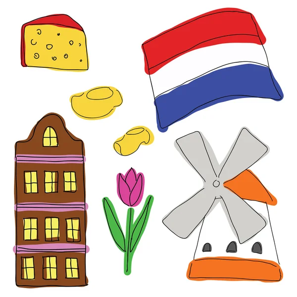 Symboles vectoriels des Pays-Bas — Image vectorielle