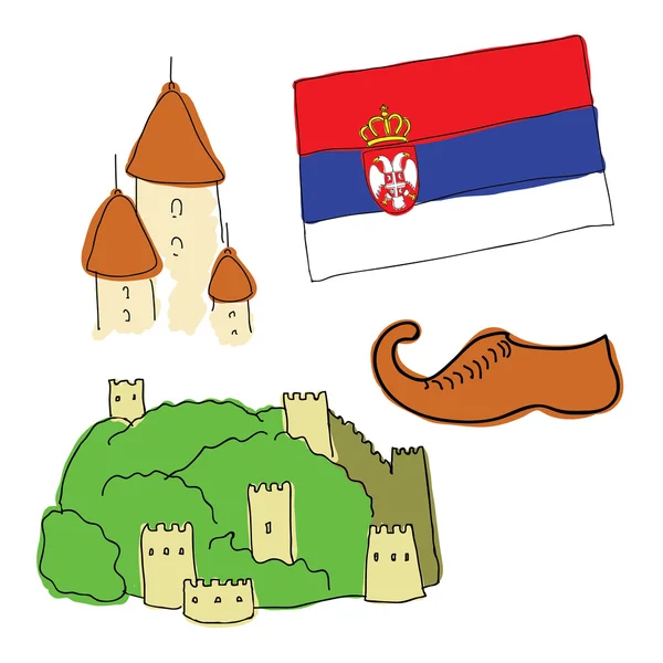 Vektor jelkép, Szerbia — Stock Vector