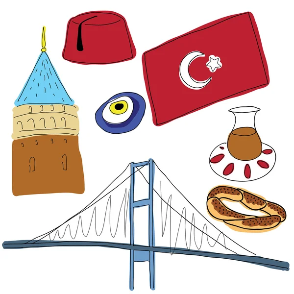 Vector symbols of Turkey — Stock Vector