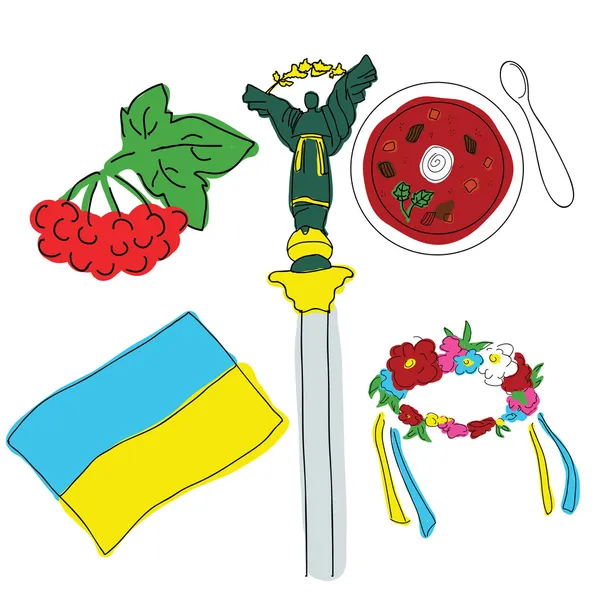 乌克兰的 printvector 符号 — 图库矢量图片
