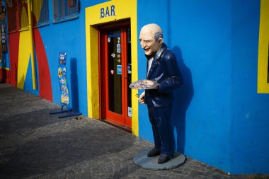 buenos aires Mayıs 01: renkli caminito la boca, sokak BÜ