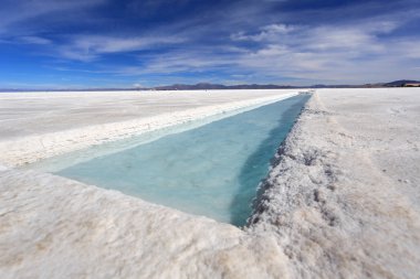 salinas grandes tuz daireler jujuy il üzerinde su havuzu, 