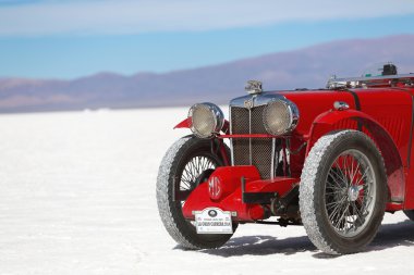 Salinas grandes, Arjantin - Mayıs 04: retro otomobil katılan