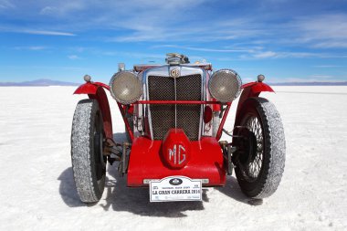 Salinas grandes, Arjantin - Mayıs 04: retro otomobil katılan