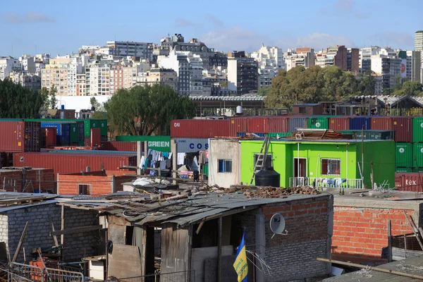 Buenos aires - május 01: Nézd a nyomornegyedek a buenos Aires-i, úgynevezett vill — Stock Fotó