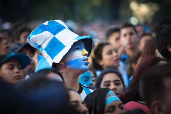 Buenos aires, Argentinië - 13 juli 2014: voetbalfans op de stre — Stockfoto