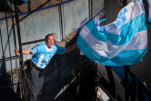 Buenos aires, argentina - 13 července 2014: fotbaloví fanoušci na ulici — Stock fotografie