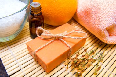 Natural soap, spa concept clipart