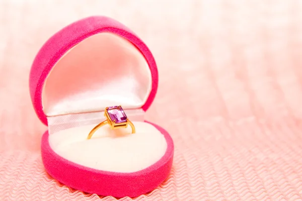 Engagement Ring in Box — Stock Photo, Image