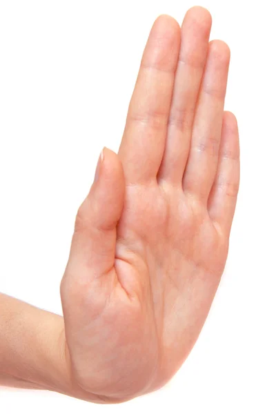 Stop hand gesture — Stock Photo, Image