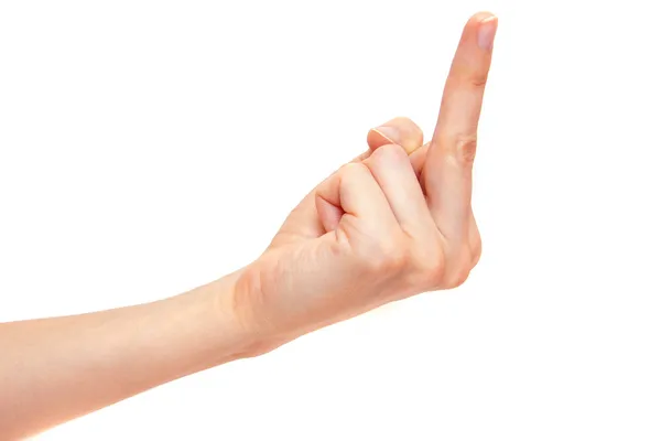 Signo del dedo medio — Foto de Stock