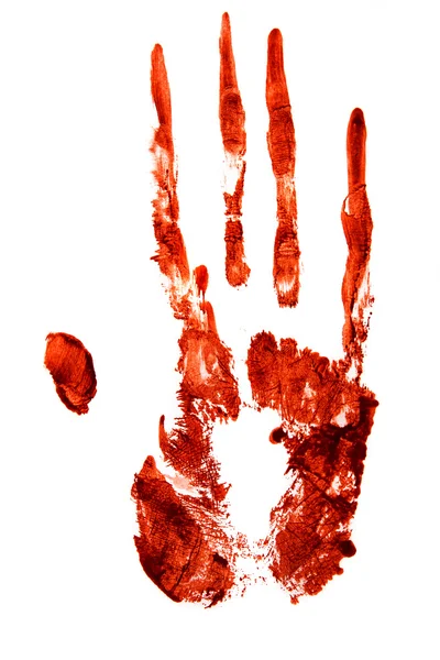 Bloody hand print — Stock Photo, Image