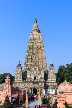 Mahabodhi tapınağı, Bodh gaya, Hindistan. Gautam Buddha 'nın