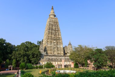 Mahabodhi tapınağı, Bodh gaya, Hindistan. Gautam Buddha 'nın