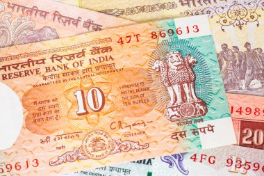 Indie Rupia pieniądze banknot szczelnie-do góry