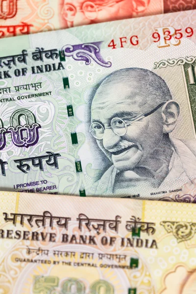 Indien Rupie Geld Banknote in Nahaufnahme — Stockfoto