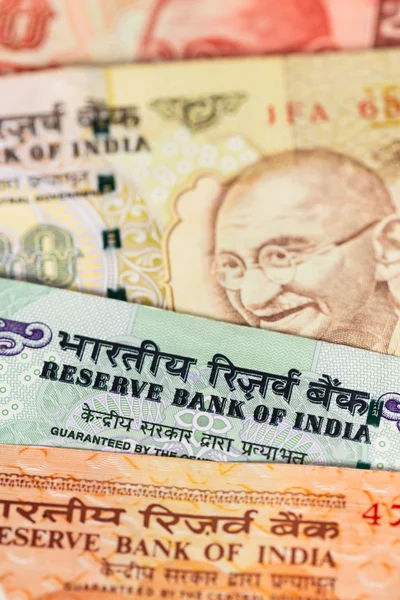Nota de moeda de rupia da Índia close-up — Fotografia de Stock