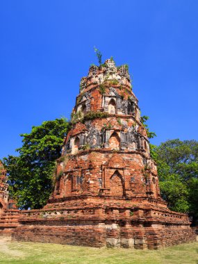 eski bir pagoda wat mahathat Tapınağı, ayutthaya, Tayland