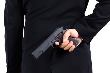 işadamı sahtekârlık için silah concpet gizleme