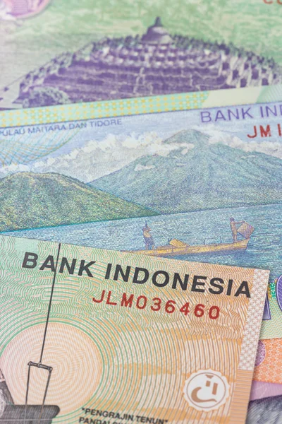 Indonesiska pengar rupiah sedeln närbild — Stockfoto