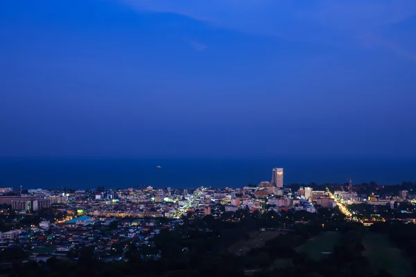 Hua hin město na twillight, Thajsko — Stock fotografie