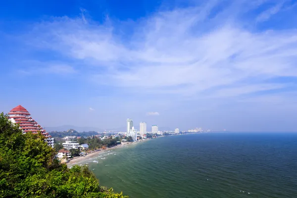 Línea costera de Hua Hin desde vista de pájaro, Tailandia — Foto de Stock