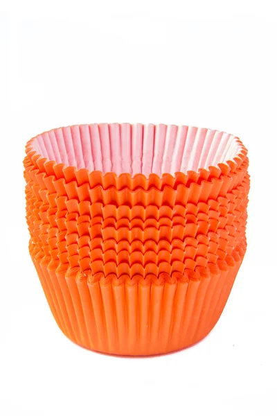 Апельсиновые чашки для выпечки — стоковое фото