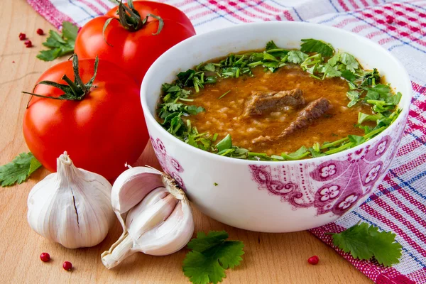 Восточный томатный суп — стоковое фото