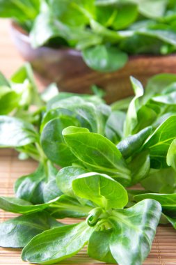 ahşap kase mısır salata