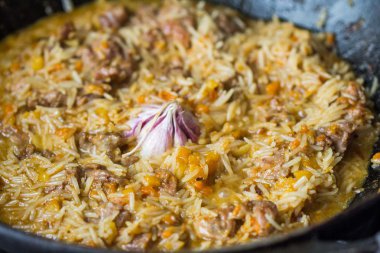 oryantal Şah pilav, pilav, plov, filo etli pilav