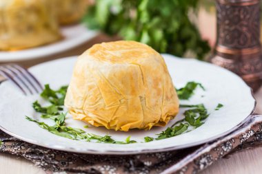 oryantal Şah pilav, pilav, plov, filo etli pilav