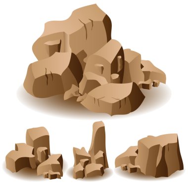 Rock and stone set clipart