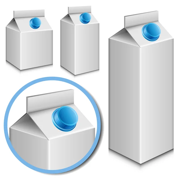 Milchkartonset — Stockvektor