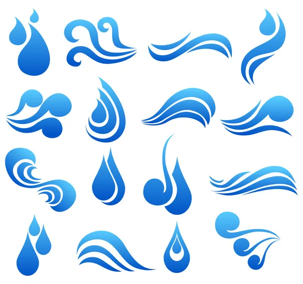 Water symbol set — Stock Vector