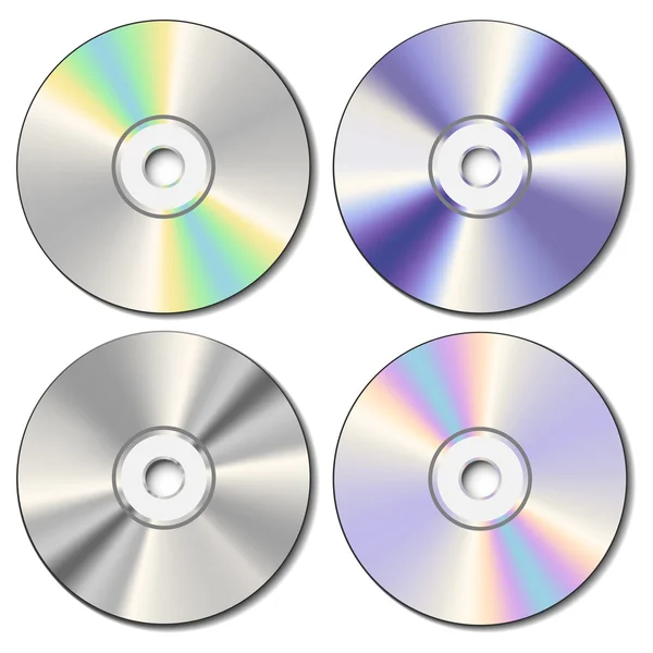 Realistic CD set — Stock Vector