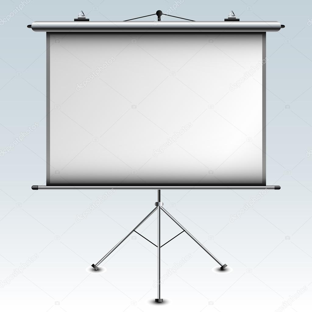 Blank projector screen