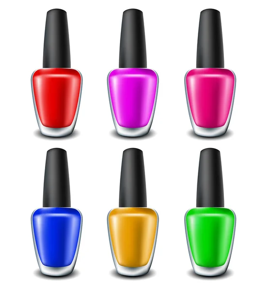 Ensemble de vernis à ongles — Image vectorielle