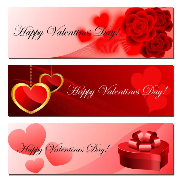 Valentine banner set eps10 — Stock Vector