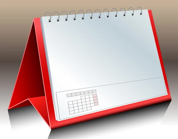 Tomt skrivbord kalender — Stock vektor
